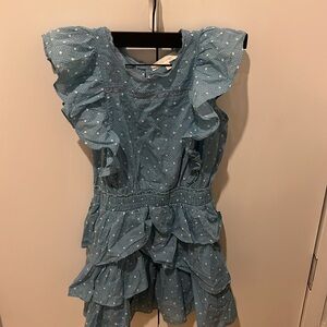 LoveShackFancy kids blue dress